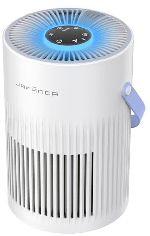 Jafända Purificador de Aire para Alergias, Filtro Hepa, Purificadores de Aire Aromaterapia con Handle para Casa y Oficinas, Purifica el Aire Interior, Elimina Alérgenos, Humo y Olores