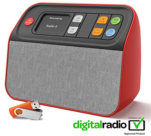 Unvergesslicher Digital-Radio DAB/DAB+ FM und Musik-Player, der sich an alle Altersgruppen und Fähigkeiten anpasst.