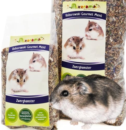 Mixerama Zwerghamster Roborowski Gourmet Menü - artgerechtes Zwerghamsterfutter für Roborowski Zwerghamster Größe 2,5 kg