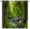 YUANZU Wald Vorhänge Natur Tropischer Dschungel Fluss Regenwald Wasserfall Ösen Gardinen mit Blickdichte Blackout Curtain Wohnzimmer Schlafzimmer Verdunkelung Fenster, 2 Stück, H 160 x B 106 cm