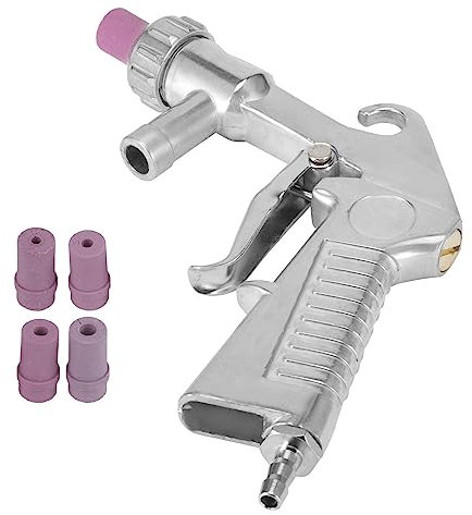 Set Pistola Per Sabbiatura, Pistola Per Sabbiatura A Sifone Ad Aria Con 4 Ugelli In Ceramica, Pistola Per Sabbiatura Per Sabbiatura