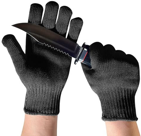 Gants de travail pour homme - Gants de travail anti-coupure niveau 5 - comme gants anti-coupures - Pour la Cuisine, le Jardinage, les Opérations Tactiques et la Police