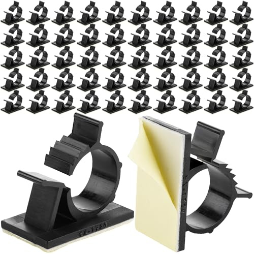 Boltza® Clips autoadhesivos ajustables para cables, paquete de 50, soportes de alambre fuertes y duraderos, disponibles en 6-8 mm, 10-13 mm, 17-22 mm