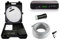 Mobile Camping SAT-Anlage komplett mit Satelliten Schüssel + HD-Satelliten-Receiver + HD Single LNB + Kabel-Set + Montagezubehör inkl. Saugfuß, Masthalter und Geländerhalterung