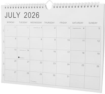 Dearmamy Calendario Da Parete 2026 Planner Mensile 18 Mesi a Spirale Con Festività Multinazionali Grande Calendario Da Appendere Per Famiglia Ufficio Scuola