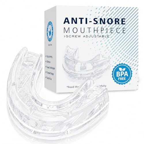 Gouttière Anti Ronflement Réglable Thermoformable En Silicone Réutilisable Transparent Blanc Avec Boîte De Rangement