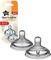 Tommee Tippee Closer to Nature Trinksauger, Natürlich Geformt mit Anti-Kolik Ventil, Weiches Silikon, Breiter Milchfluss, ab 6 Monate, 2-er Set | 2 Stück (1er Pack) | (Farbe und Design kann variieren)