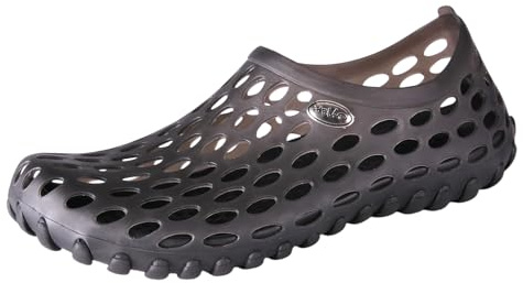 clapzovr Mens Sandals Shower Water Shoes Beach Swim Pool River Shoes Comfort Garden Clogs Black 12 D(M) US