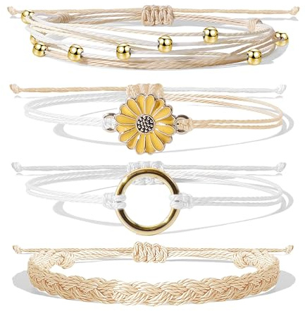 choice of all Cute Bracelets for Women Boho Surfer Bracelets Friendship Bracelets Surf Wave String Bracelet Beach Jewelry Stocking Stuffs