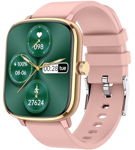 Popglory Piccolo Smartwatch Bambine Ragazza Donna, 110+ Sportive, 1,69'' Orologio Avviso Chiamata/Whatsapp, Frequenza Cardiaca/SpO2/Pressione Sanguigna/Sonno Monitor, per Android/iOS