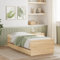 Festnight Bett mit Stauraum 100 x 200 cm Einzelbett mit Schubkästen Holzbett Kinderbett Jugendzimmer Kojenbett Stauraumbett Erwachsenenbett mit Lattenrost Sonoma-Eiche