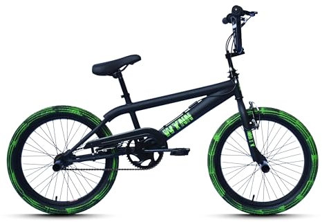 WYNN BMX Freestyle 20 Zoll XX1.1 schwarz-grün Rahmenhöhe 28 cm Mag-Wheels V-Brake