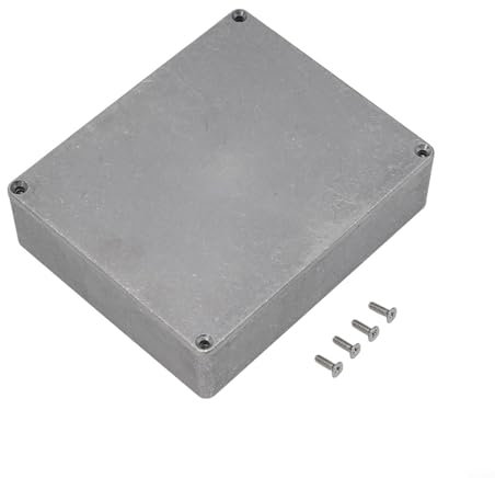 ZWEquipint Scatola in alluminio per progetti, include viti, custodia elettrica pressofusa per strumenti, protezione IP54, 1590A B BB N1 XX LB G C DD (1590XX (145 x 121 x 39 mm))