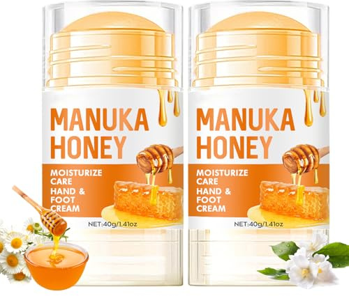 2PCS Honey Foot Cream - Intensive Foot & Hand Cream for Dry Skin - Cracked Heel Repair Cream with Manuka Honey & Shea Butter - Hard Skin Remover for Women Men - Skin Care Hands & Feet