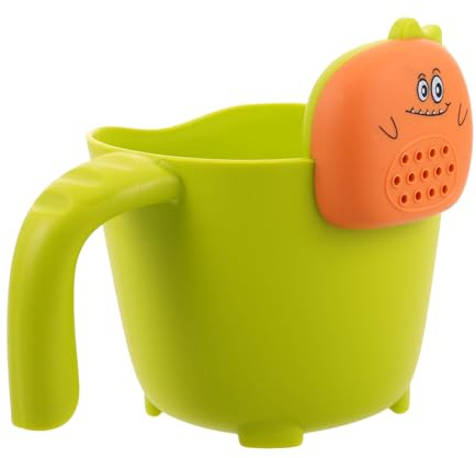 UKCOCO Tasse de Rinçage pour Garçon Fille PP avec Poignée Bec Verseur Contrôlé et Design Cartoon Gobelet Bain Garçon Fille Sûr pour Lavage des Cheveux et Ludique