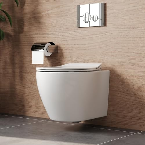 DeerValley Wall-Hung Toilet Combination Set with Concealed Tank System Dual Flush 1.1/1.6 GPF White Wall Mounted Toilets