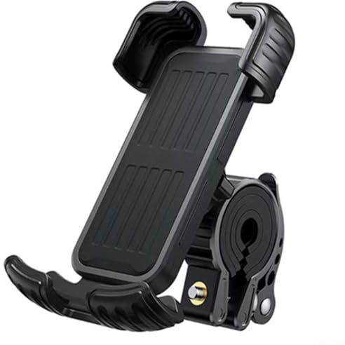 Zilimontt Support de téléphone pour moto en alliage d'aluminium pour appareils de 4,7 à 7,0, support de navigation anti-secousses compatible avec guidon de 15 à 40 mm, accessoire de vélo électrique