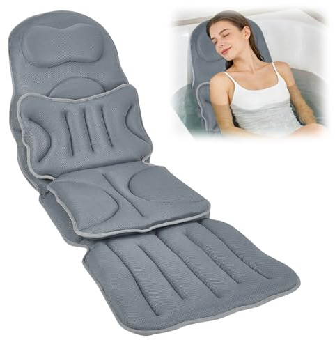 Nastopee Cuscino per Vasca da Bagno a Corpo Intero, 125×40 cm per Altezza del Corpo 160–180 cm, Adatto Solo per Vasche da Bagno Lisce, Asciugatura Rapida, Amichevole per la Pelle