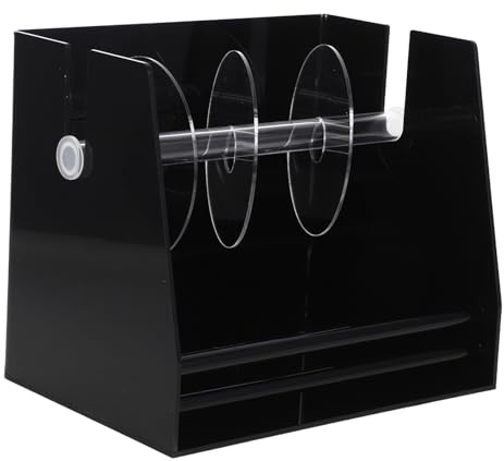 CAXUSD Supporto per dispenser di etichette adesive in rotolo di acrilico regolabile per etichette adesive, per forniture di etichettatura e organizzazione di casa e ufficio