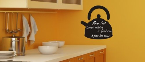 Pellicola Pema lavagna adesivo per gastronomia & bambini scuola lavagna pellicola st47 teiera, nero, 40 x 38 cm