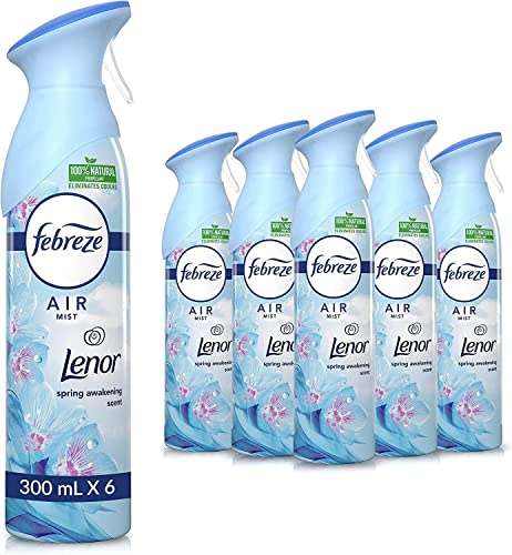 Febreze Air Freshener Spray, Lenor Spring Awakening, 6 Units (6x300 ml), Air Freshener for Home