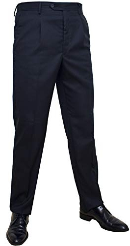 shop casillo Pantalone Uomo Classico vigogna Taglie dispari Drop 0 45 47 49 51 53 55 57 59 61 63 65 (Blu, 53)