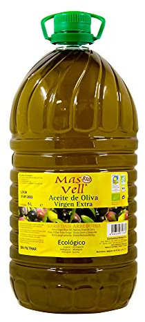 Campomar Nature - Aceite de Oliva Virgen Extra Ecológico Variedad Arbequina (Sin Filtrar) - Garrafa 5L