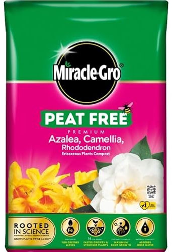 40L Ericaceous Peat Free Compost, Peat Free, Multi-Purpose Fertilisers, Gardening Soils for Outdoor and Indoor Planting, Small to Large Plants