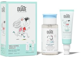 OUATE - Mes Soins Idéaux - Coffret Découverte Soin Visage OUATE - 9-11 Ans - 1 Soin Hydratant 50 ml + 1 Nettoyant Visage 150 ml - Formules Vegan - Made in France