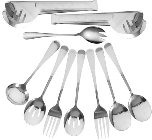 BUGUUYO 1 Juego Juego De Cucharas para Servir Utensilios para Servir Buffet Juego De Cubiertos con Cuchillos para Carne Vajilla Metálica Mostrada Acero Inoxidable Filete Necesidad
