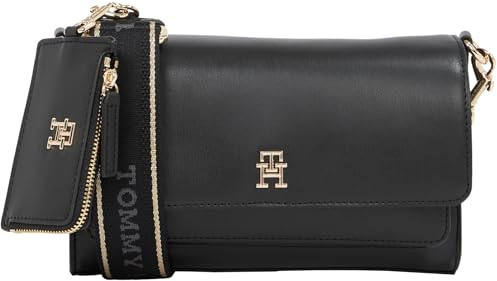 Tommy Hilfiger Damen Crossbody Bag Tasche Joy Crossover Breiter Tragegurt, Schwarz (Black), Einheitsgröße
