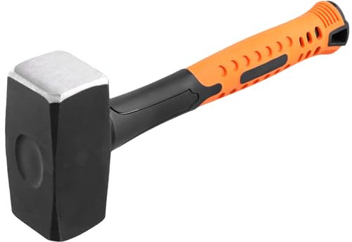 TAICHEUT Martello a mazza da 1,5 kg, con testa in acciaio ad alto tenore di carbonio, con impugnatura ergonomica antiscivolo, per la decorazione domestica, per la lavorazione del legno industriale