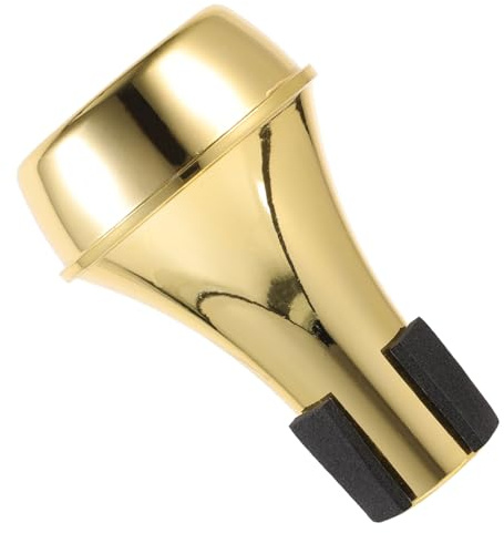 SUPVOX Trumpet Practice Mute Mini Straight Mute Abs Material Gold Lightweight Sound Silencer for Beginner Trumpet Players Instrument Accessory