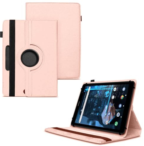 World biz 10 inch Tablet Case - Universal Stand Case Folio Cover Leather 360° Rotating Case Fits for Samsung Tab A7/A8, Tab A9 plus 11,iPad 9.7/10.2,iPad 10.9, Lenovo Tab M10, Fire HD 10 (Rose Gold)