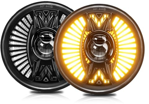 Fari Faro Delantero LED De 7 Pulgadas Con Lente De Proyector Redonda, 240 W, Alta Potencia, H4, Para Jeep Para Wrangler JK, 4x4, DRL, 9-32 V Faro Anteriore(2 Piece)