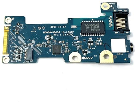 ZAHARA Ljudkort för ljudplatta för Dell M15 R6 R7, HDQ50, HDQ53, LS-L659P, 0XDVDP RJ45, Audio Volume Board