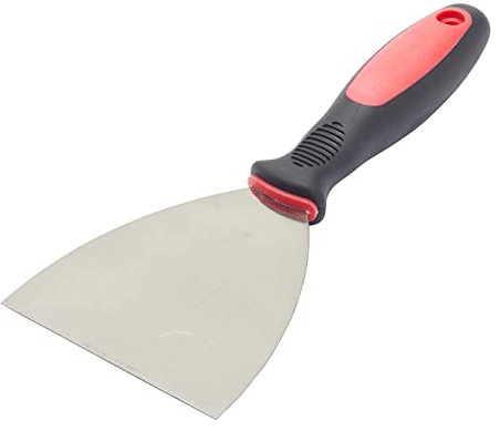 Fit For The Job 4 inch Soft Grip Handle DIY Flexible Filling Knife, Putty Knife for Applying & Smoothing Fillers & Sealants to Repair Holes & Cracks, Stainless Steel Blade, 4 100mm