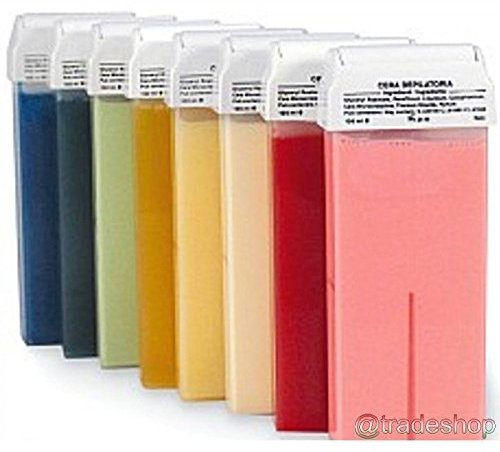 24 Ricariche Rullo Cera Depilatoria Depilia Cartuccia Roll-on Ceretta 100 ml