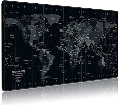 Anpollo XXL Speed Gaming Mauspad Weltkarte 900x400x3mm XXL Mousepad Tischunterlage Large Size Multifunktionales Anti Rutsch schreibtischunterlage verbessert Präzision und Geschwindigkeit