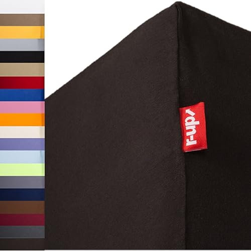r-up Beste Spannbettlaken 120x200-130x220 bis 35cm Höhe viele Farben 95% Baumwolle / 5% Elasthan 230g/m² Oeko-TEX stressfrei auch für hohe Matratzen (anthrazit)