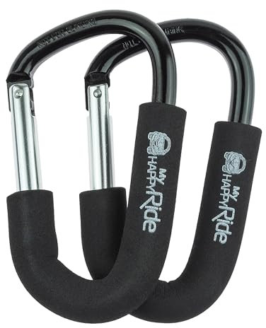 Kinderwagen-Haken/Karabiner (2er-Pack) für Kinderwagen - Stabile, Langlebige Befestigungs-Haken für den Kinderwagen - Anhänger in universeller Passform