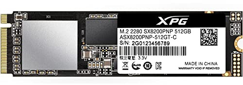 ADATA XPG SX8200 Pro 512GB M.2 Solid State Drive Gaming-SSD Festplatte, schwarz
