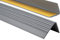 PVC Treppenkantenprofil Selbstklebend Winkelprofil Anti-Rutsch Treppenkante 50x40mm - 1,00m, Silber