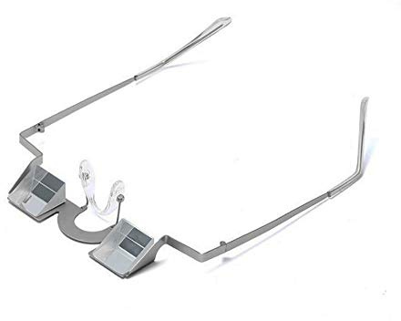 New Generation Lazy Glasses Lightweight Metal Prism Glasses Bed Prism Spectacles Horizontal Spectacles Lie Down for Watching TV and Reading in Bed Unisex