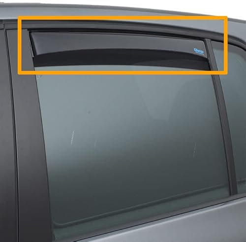 Hintere Windabweiser (1 Set) für die Fahrer und Beifahrerseite-CLS0044553D passend für KIA SPORTAGE SUV, TYP QLE, 5-Door, 2016- Dunkles Material