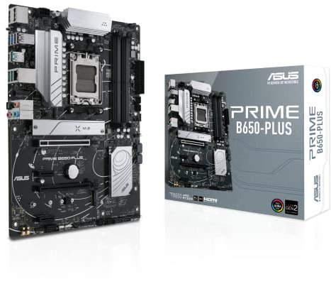 ASUS Prime B650-PLUS AMD B650(Ryzen 7000) ATX Motherboard(DDR5,PCIe 5.0 M.2,2.5Gb Ethernet,DisplayPort,HDMI®, USB 3.2 Gen 2 Type-C®, Front USB 3.2 Gen 1 Type-C®, BIOS Flashback™, USB4® Support)