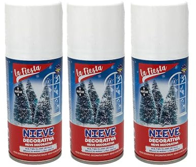 PLUS HOME Spray Nieve,Ideal para Decorar Cristales ÁRBOL DE Navidad Y Otros Objetos.Pack DE 3 Botellas