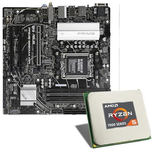 Mainboard Bundle | AMD Ryzen 5 7600X 6x4700 MHz, ASUS Prime B650M-A WiFi, 2X M.2 Port, 4X SATA 6Gb/s, USB 3.2 Gen2 | Tuning Kit | CSL PC Aufrüstkit