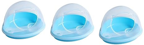 iplusmile 3stücke Hamster Sandbad Haus Transparente Kunststoffbox Mit Halboffenem Deckel Abnehmbar Für Kleine Haustiere Fördert Aktivität Und Stressabbau Langlebig Und Sicher Für