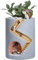 AVIMYA Pot de fleurs, pot de fleurs créatif, pot de fleurs bleu, meuble créatif, décoration d'intérieur, pot de fleurs succulentes, pot de fleurs mignon, mini pot de fleurs rond pour plantes